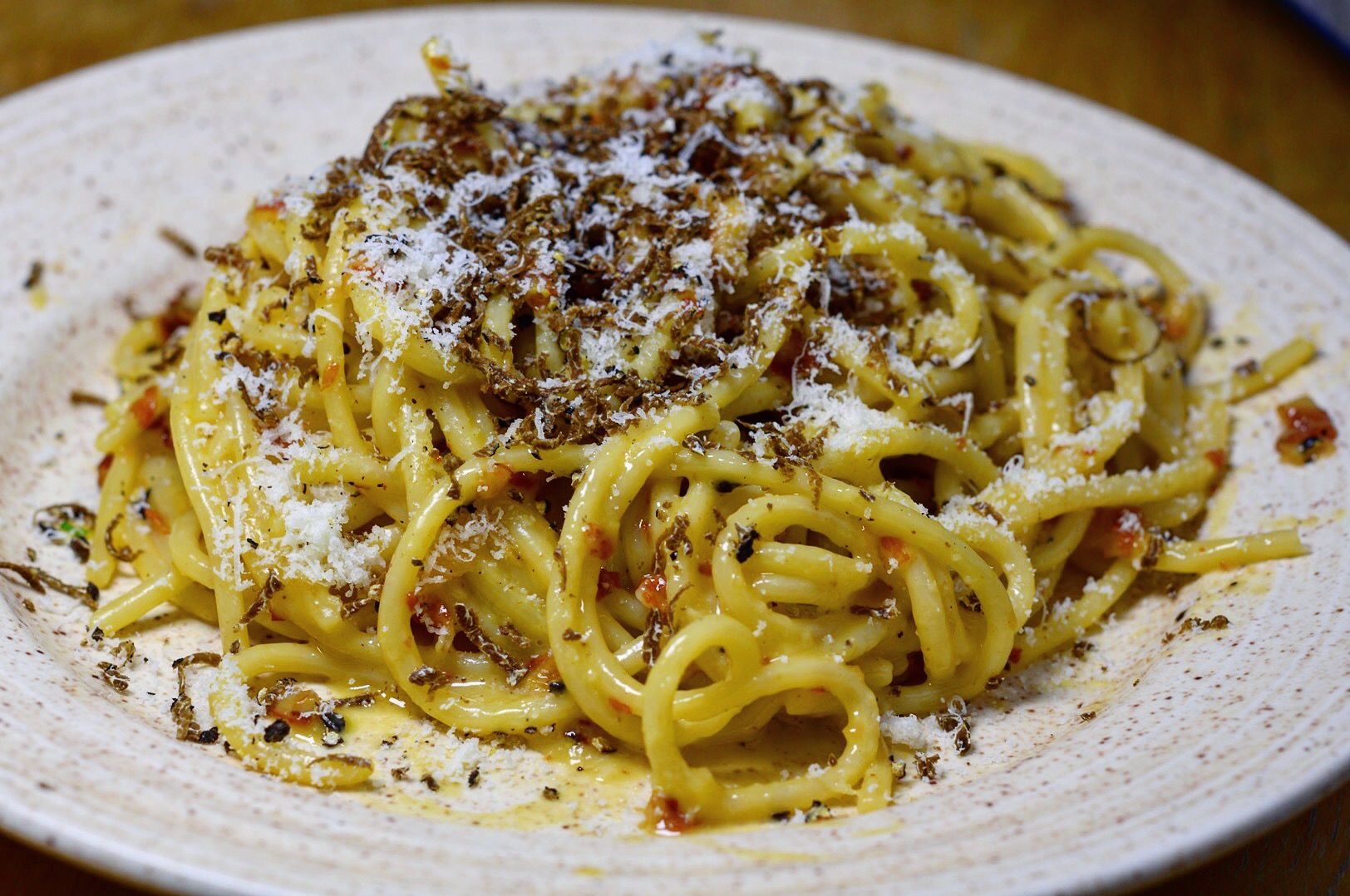 Recipe for homemade truffled spaghetti carbonara – Foodetc cooks – food 