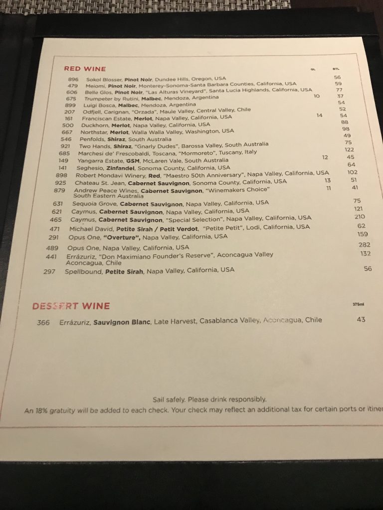 Royal Caribbean’s Chops Grille wine list Foodetc cooks food